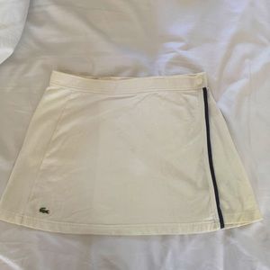 LACOSTE Sport Tennis Skirt, size 44 (size 8/10) in white with navy stripe